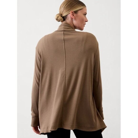 Athleta Pranayama Restore Wrap Cardigan Clay Brown Medium - Picture 3 of 9